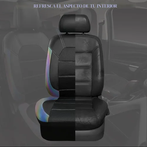 Miniatura 6 de CAR PASS Fundas de cuero para asientos de automóvil, cubierta universal deportiva para automóvil con esponja compuesta de 5mm