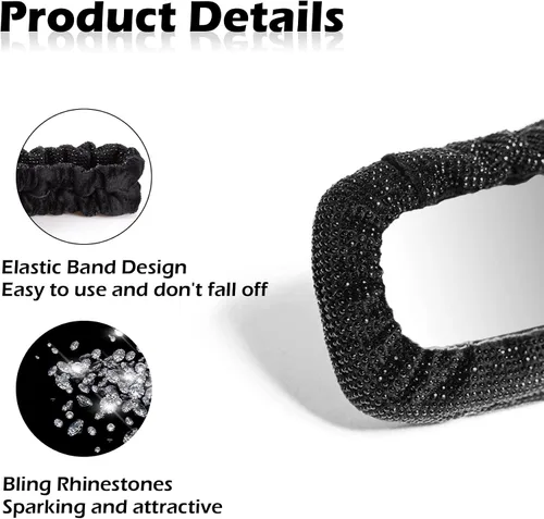 Miniatura 3 de LivTee Bling - Funda para espejo retrovisor de automóvil, cubierta elástica para espejo retrovisor de automóvil, accesorios interiores de automóvil