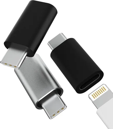 Paquete de 3 adaptadores Lightning hembra a USB C macho, compatible con Apple iPhone 15 Pro Max Plus iPad 10, Air4/5, Mini6 Galaxy Note S10 S20 S21