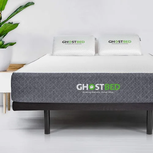 Miniatura 9 de GhostBed Colchón clásico de espuma viscoelástica de 11 pulgadas con plataforma de metal, base de cama con soporte de listones, sensación firme