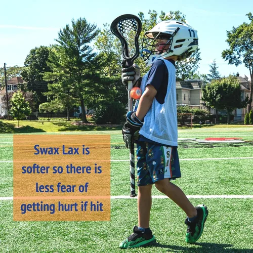 Miniatura 7 de Swax Lax Pelota de entrenamiento para Lacrosse - Práctica para interiores y exteriores con menos rebotes y menos pique