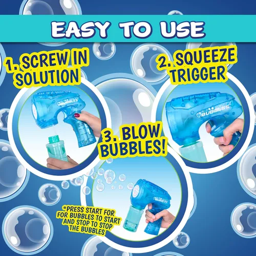 Miniatura 6 de Lanzador de burbujas iluminado: soplador automático de burbujas para niños, juguete de verano al aire libre y fiesta en la piscina