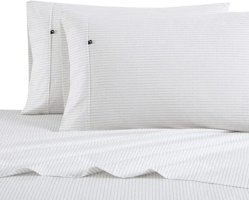 Miniatura 2 de Nautica - Sábanas tamaño King, juego de ropa de cama de percal de algodón, decoración casual para el hogar (Buoy Line Grey, King)