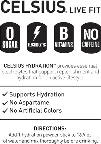 Miniatura 4 de Celsius Hydration™ Blue Razz, mezcla de bebida de hidratación con electrolitos sin azúcar (paquete de 14)