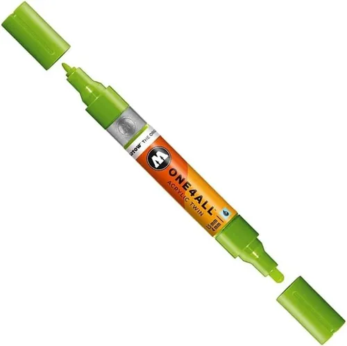 Miniatura 40 de Molotow ONE4ALL - Marcador acrílico de doble bomba, puntas de 0.059 in y 0.157 in, luz Amazonas, 1 cada uno (227.423)