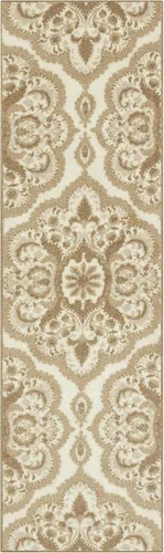 Miniatura 17 de Maples Rugs - Alfombra antideslizante Vivian, para pasillo o entrada, patrón de medallones [fabricada en Estados Unidos], 2 x 6 pies, color gris