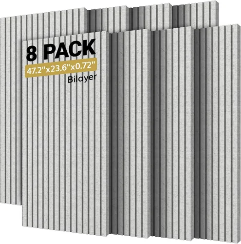 Miniatura 13 de TONOR Paneles de pared acústicos de doble capa autoadhesivos de 47.2"x23.6"x0.72", paquete de 4 paneles de alta densidad para paredes, paneles