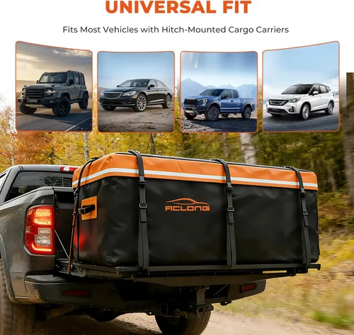 Miniatura 2 de Bolsa de transporte de carga de montaje en enganche, carcasa suave impermeable de 20 pies cúbicos, universal para camioneta con cesta de enganche, 8