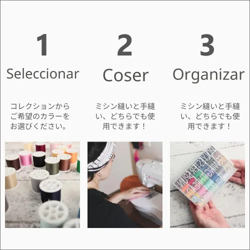 Miniatura 6 de LEONIS Japón - Juego de hilos de coser de poliéster, 30 colores, práctico, 45m / 50 yardas cada uno [93011]