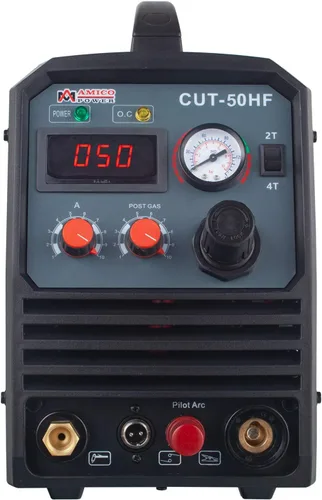 Miniatura 3 de Amico CUT-50HF, cortador de plasma de arco piloto sin contacto de 50 amperios, Pro. Voltaje ancho de 95 ~ 260 V, máquina de corte limpio de 3/5