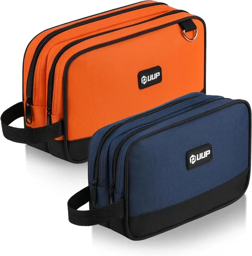 Miniatura 8 de Bolsa de herramientas pequeña de 12 pulgadas, paquete de 2 unidades, bolsa de herramientas con cremallera, 2 compartimentos, bolsa de herramientas