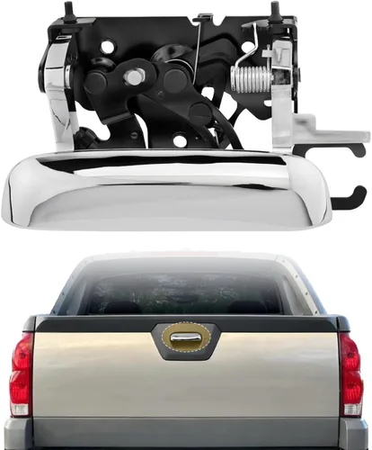 Miniatura 8 de Manija de puerta trasera Gledewen, compatible con Chevy Avalanche 1500 2500 Pickup 2002-2006, textura exterior trasera, Reemplazo# 19209650