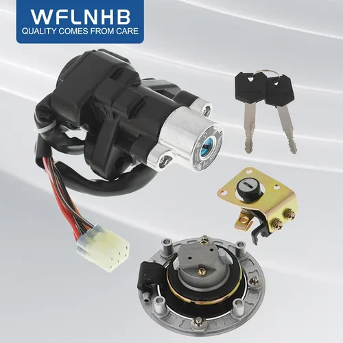 Miniatura 3 de WFLNHB Tapa Cubierta del Interruptor de Encendido Cerradura del Asiento Llave de Repuesto para Suzuki GSX600 1998-2006 GSX750 1998-2006 GSXR600