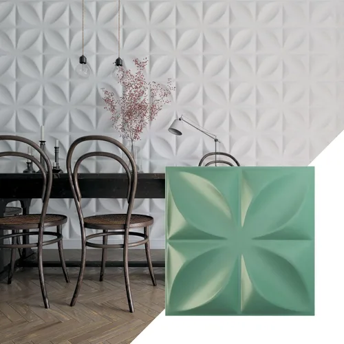 Miniatura 31 de Ekena Millwork WP20X20ALWH 19 5/8 pulgadas de ancho x 19 5/8 pulgadas de alto Alexa EnduraWall Decorativo 3D Panel de pared cubre 2.67 pies cuadrados