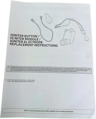 Miniatura 8 de Pieza de repuesto para encendedor de parrilla de 2 salidas para Weber 7642, DHLG-12 AAA para Weber Spirit E/S-210/220/310/315/320/330 Series Kit