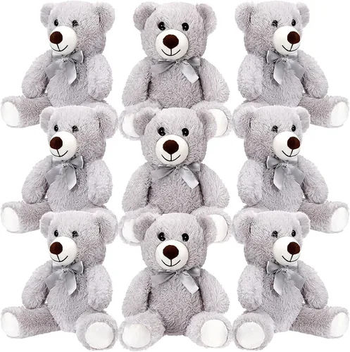 Miniatura 9 de Zhanmai Paquete de 9 lindos animales de peluche de osos de 14 pulgadas a granel para regalo de San Valentín, graduación, baby shower, fiesta