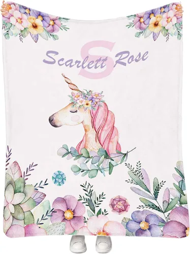 Miniatura 14 de Manta personalizada de sirena para niñas, manta de envoltura personalizada con nombre, manta de forro polar suave para niños recién nacidos, manta
