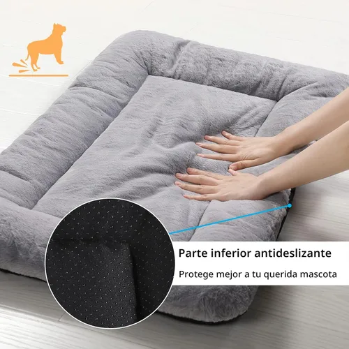 Miniatura 6 de Camas para Perros Almohadilla para Jaula para Perros Medianos/Grandes que se Ajusta a Jaulas de Perros, Almohadilla de Perrera Lavable y Gris