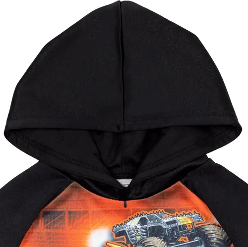 Miniatura 14 de Monster Jam Maximum Destruction El Toro Loco Grave Digger - Sudadera con capucha de forro polar para niños pequeños y grandes