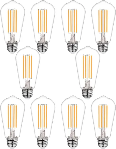 Miniatura 10 de Bombillas LED Edison regulables de 40 W, bombillas vintage con base E26, bombillas Edison de filamento cálido de 2700 K para candelabros, colgantes