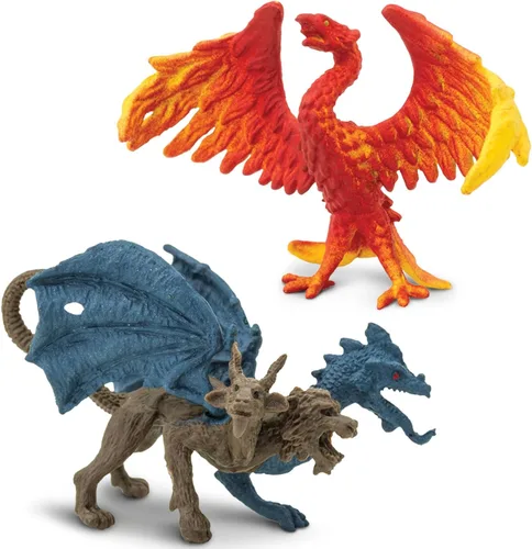Miniatura 5 de Safari Ltd. Reino mítico TOOB - 8 mini figuras: Quimera, Grifo, Fénix, Unicornio, Dragón marino, Minotauro, Poseidón y Sirena - Figuras de juguete