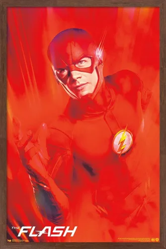 Miniatura 10 de Trends International DC Comics TV - The Flash - Póster de pared de arte clave, 14.725 x 22.375 pulgadas, versión enmarcada de madera de granero