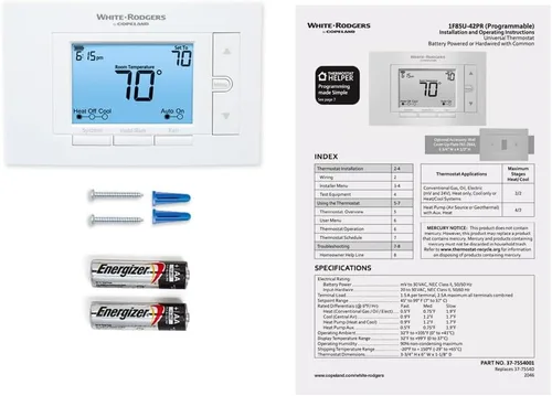 Miniatura 5 de Emerson 1F85-0477 80 Series, termostato digital programable universal, 1F85-0477