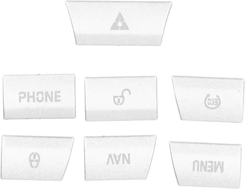 Miniatura 2 de Fydun Ajuste interior 7 unids multimedia panel botón cubierta etiqueta engomada aleación de aluminio plateado apto para Xf 2012‑2015