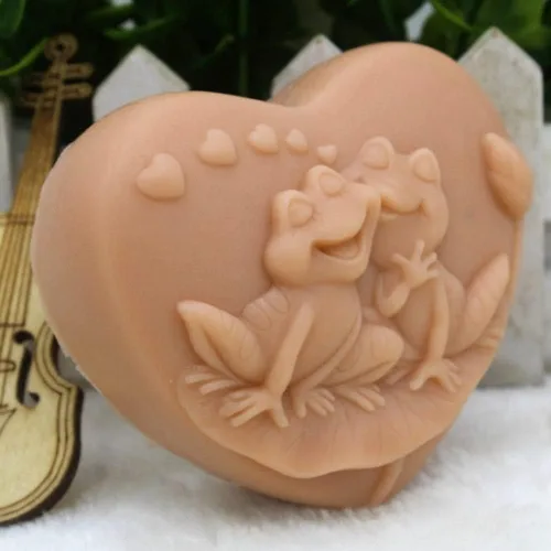 Miniatura 3 de Molde de silicona para bombas de baño, molde para hacer jabón, hecho a mano, manualidades, cera de resina, yeso, arcilla, molde de rana, amante