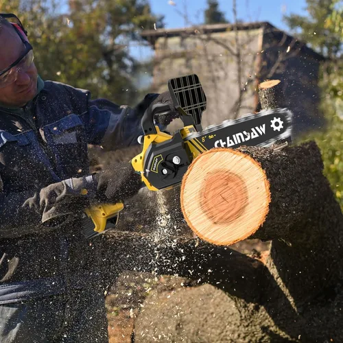 Miniatura 5 de Mini motosierra de 8 pulgadas para batería Dewalt de 20 V máxima, motosierra de poda inalámbrica sin escobillas, mini motosierra a batería