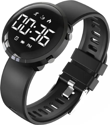 Reloj digital de seguimiento de fitness para niños, deportes al aire libre, reloj de pulsera para niños y niñas, impermeable, con reloj despertador,