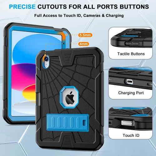 Miniatura 6 de Sibeitu Funda para iPad de 11ª (A16) 2025/10ª generación de 10.9 pulgadas 2022, funda resistente a golpes para iPad 10 con soporte para lápiz y #1