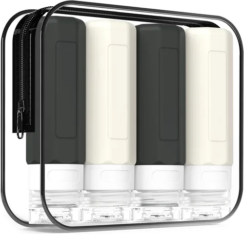Miniatura 10 de Redfly Botellas de viaje para artículos de aseo personal, contenedores de tamaño de viaje aprobados por la TSA de 3 oz, sin BPA, contenedores a