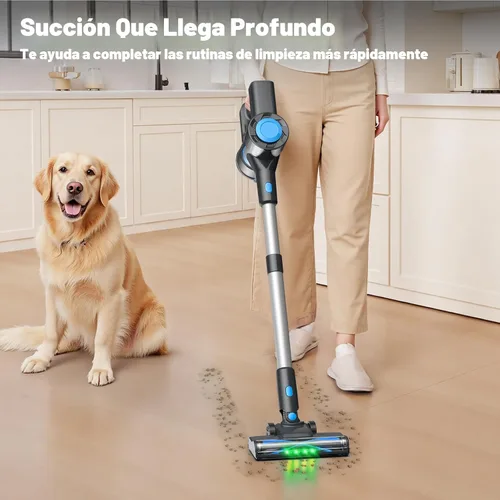 Miniatura 2 de Aspiradora sin cable, potente aspiradora ligera de palo con soporte autónomo, anti-enredos, aspiradora recargable 8 en 1 para el hogar, pisos de Azul