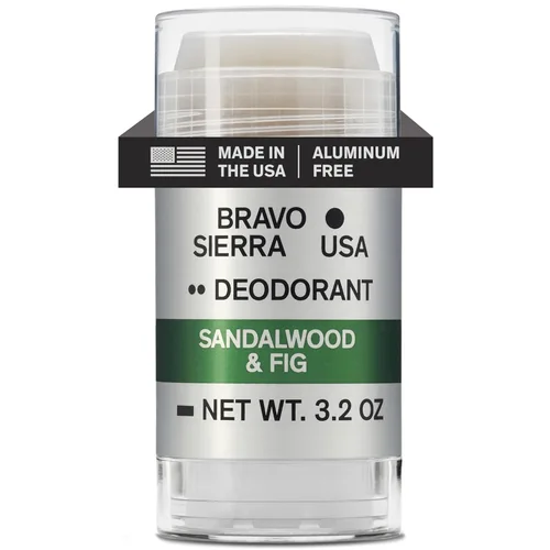 Bravo Sierra - Desodorante sin aluminio para hombres, paquete de 1 – Contiene ingredientes naturales – Protección duradera contra olores y sudor
