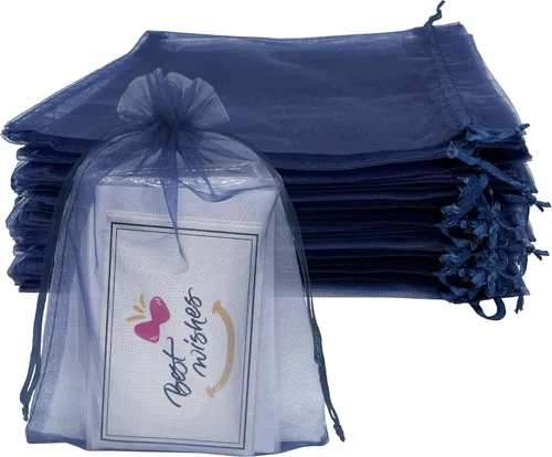 Miniatura 15 de Jexila 100 bolsas de regalo de organza dorada de 4 x 6 pulgadas, pequeñas bolsas de malla con cordón, bolsas para joyas, bodas, fiestas, bolsas