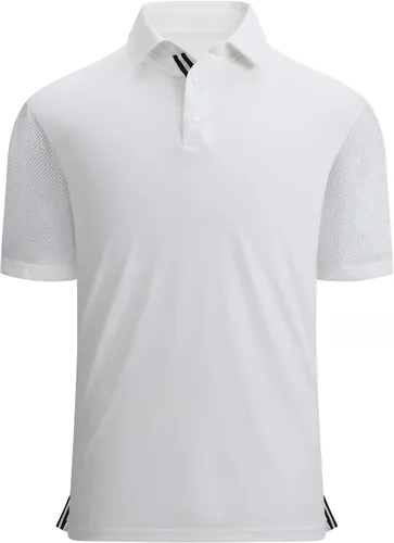 Alex Vando - Camisa de golf para hombre con absorción de humedad, de secado rápido, manga corta, informal, camisa tipo polo