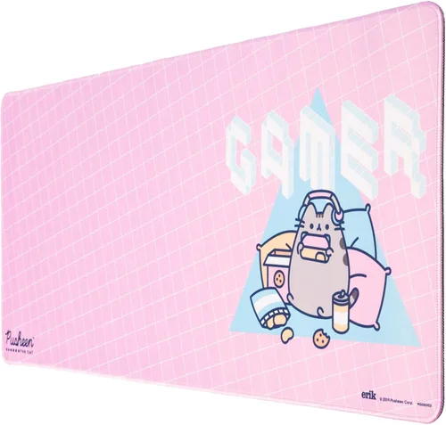 Grupo Erik Alfombrilla de mouse XXL - Pusheen Regalos para los amantes de los gatos | Alfombrilla de escritorio para juegos de 31.5 x 13.8 pulgadas,