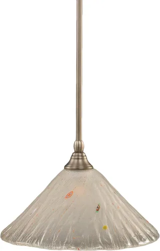 Miniatura 121 de Toltec Lighting Tallo Colgado Mini colgante, acabado de cobre negro, 3.5" cuadrado humo burbuja vidrio
