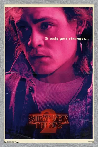 Miniatura 17 de Trends International Netflix Stranger Things: Season 2 - Póster de Billy Wall, 14.725 x 22.375 pulgadas, versión enmarcada de madera de granero