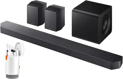 Samsung HW-Q930F Q-Series 9.1.4ch Sistema de barra de sonido con subwoofer inalámbrico y altavoces traseros, Dolby Atmos, DTS:X y Q-Symphony para