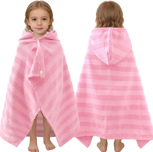 Miniatura 42 de VOOVA & MOVAS Toalla de playa con capucha para niños de 3 a 8 años, 30 x 50 pulgadas, suave, gruesa, grande, 100% algodón, absorbente para playa