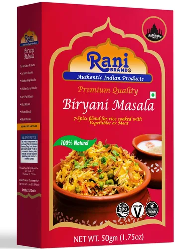 Miniatura 10 de Rani Biryani Masala Curry (mezcla de 7 especias para platos de arroz indio, pullao/pilau) Tarro PET de 3 onzas (3.00 oz) ~ Todo natural Vegano