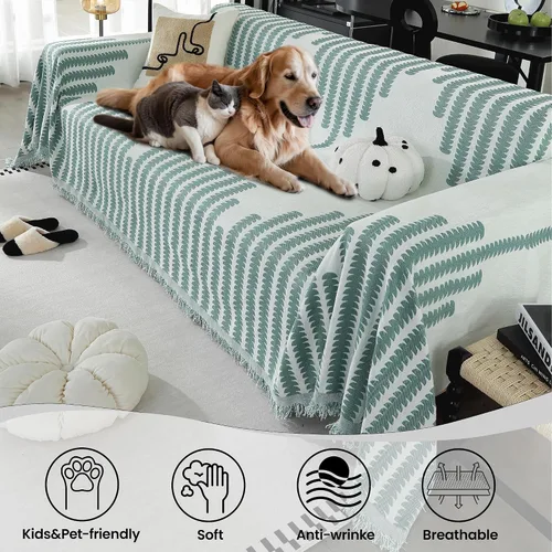 Miniatura 3 de Funda de Sofá Reversible Resistente al Desgaste, Funda Gruesa de Chenilla para Sillón y Sofá, Funda de Sofá Apta para Mascotas, Protector de Muebles