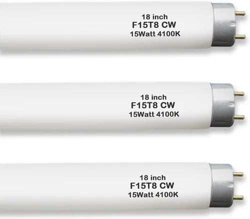 F15T8-CW 15 vatios Luz blanca fría, lámpara lineal fluorescente T8 de 18" para RV, bombilla de repuesto para luminaria Philips Alto ECO GE Staco,