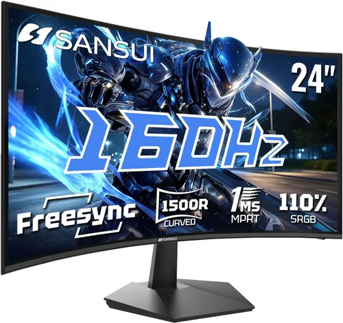 Miniatura 14 de SANSUI Monitor de Gaming de 24 Pulgadas 160Hz FHD 1080P Monitor de Computadora, FreeSync 1ms Contraste 4000:1, Puertos HDMI DP Soporte VESA Monitor