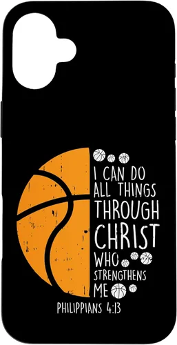 Miniatura 22 de iPhone 11 Baloncesto I can do things Biblia Verso Dios Jesús estuche de regalo