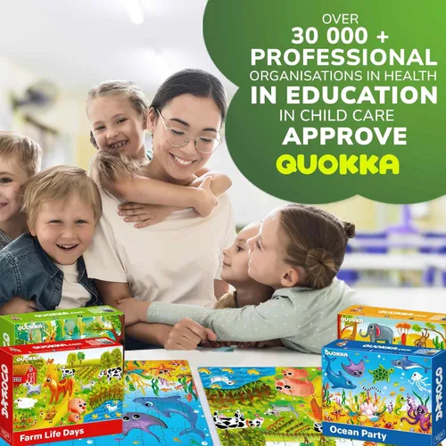 Miniatura 7 de QUOKKA Rompecabezas para niños de 4 a 6 años – Juego de rompecabezas de 4 x 60 para niños pequeños de 3 a 5 años – Juguetes de animales para niños
