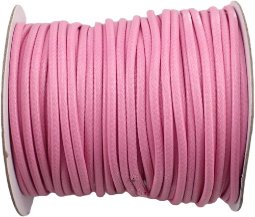 Miniatura 19 de Cordón de poliéster encerado para hacer joyas, cuerda encerada con carrete para hilo de bricolaje (rojo, 0.020 in (150 yardas))