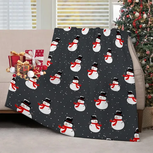 Miniatura 10 de Manta Navideña de Franela con Diseño de Bastón de Caramelo, Manta de Sofá Súper Suave y Cálida, Manta de Cama, Decoración Navideña de las Fiestas